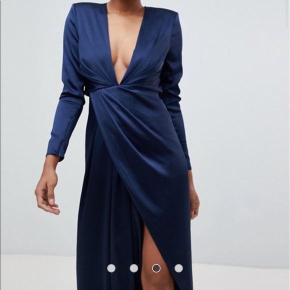 ASOS EDITION split side plunge maxi - Picture 2 of 6